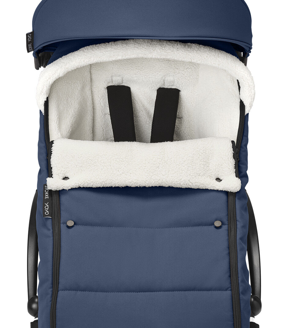 Stokke® YOYO3® 6+ Air France. White Frame. Footmuff buttons, detail. galery image 8